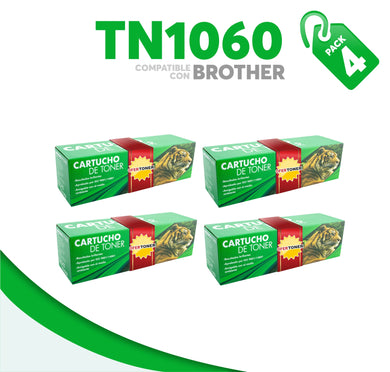 4 Pza Tóner TN1060 Compatible con Brother