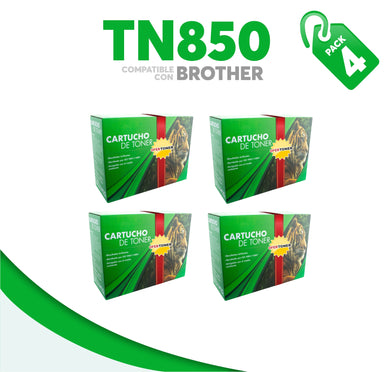 4 Pza Tóner TN850 Compatible con Brother