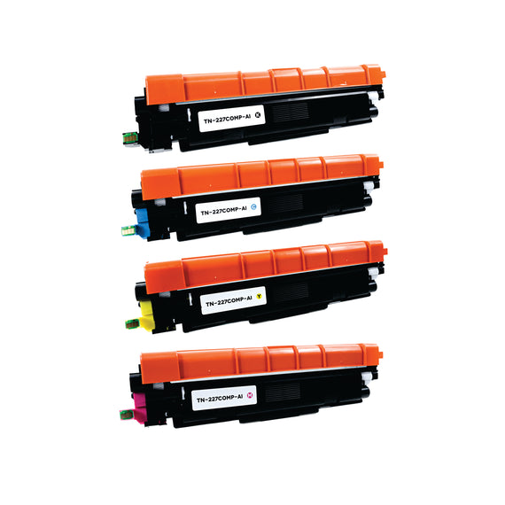 Pack Toner Color 227 TN227N / TN227C / TN227Y / TN227M Corona Compatible con BROTHER