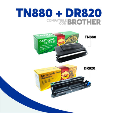 Pack Tóner TN880 Y Tambor DR820 Compatible Con Brother