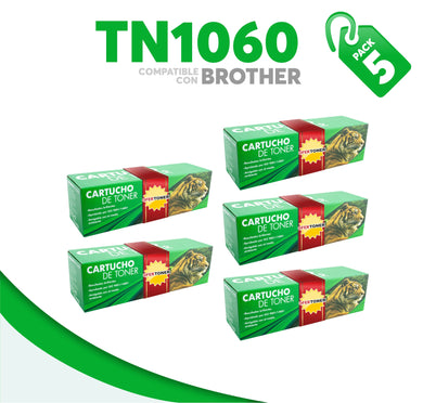 5 Pza Tóner TN1060 Compatible con Brother