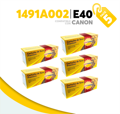 5 Pza Tóner E40 Compatible con Canon 1491A002