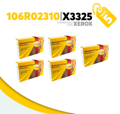 5 Pza Tóner X3325 Compatible con Xerox 106R02310
