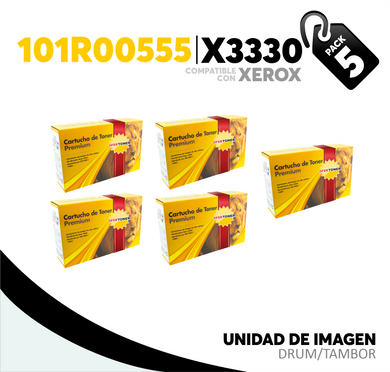 5 Pza Unidad de Imagen X3330 Compatible con Xerox 101R00555