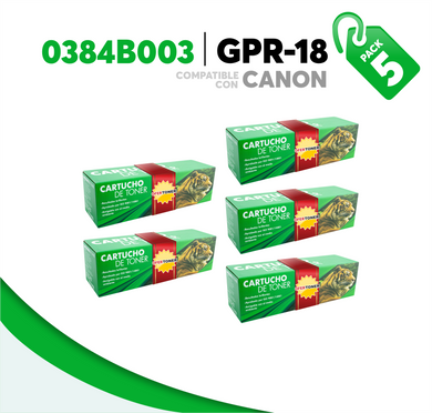 5 Pza Tóner GPR-18 Compatible con Canon 0384B003