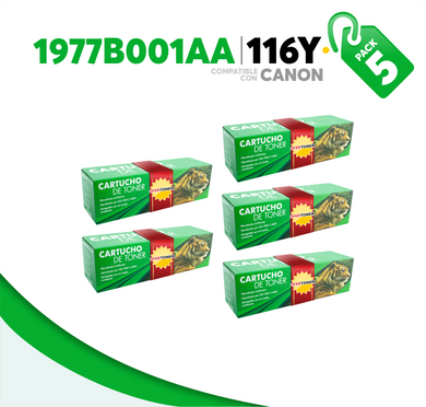 5 Pza Tóner 116Y Compatible con Canon 1977B001AA