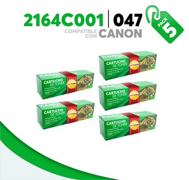 5 Pza Tóner 047 Compatible con Canon 2164C001