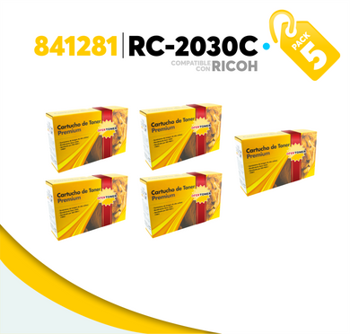 5 Pza Tóner RC-2030C Compatible con Ricoh 841281