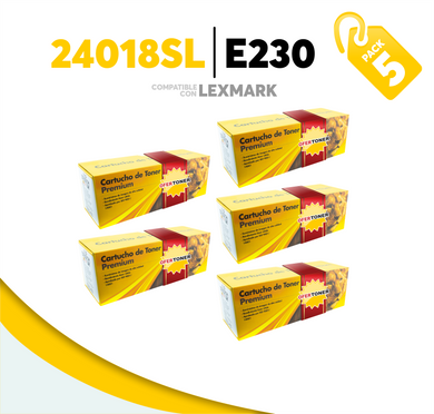 5 Pza Tóner E230 Compatible con Lexmark 24018SL