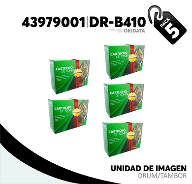 5 Pza Unidad de Imagen DRB410 Compatible con Okidata 43979001
