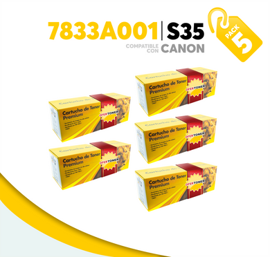 5 Pza Tóner S35 Compatible con Canon 7833A001