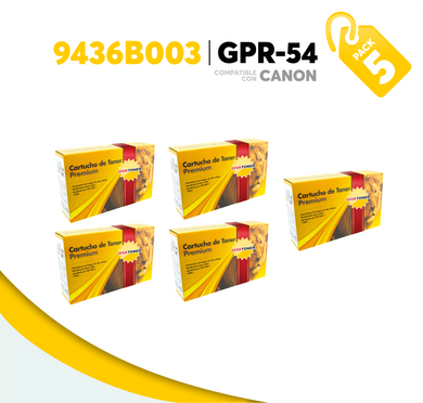 5 Pza Tóner GPR-54 Compatible con Canon 9436B003AA