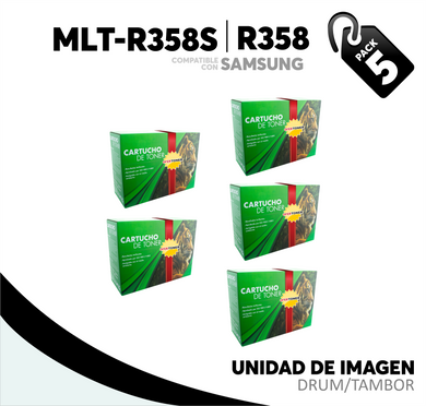 5 Pza Unidad de Imagen R358 Compatible con Samsung MLT-R358