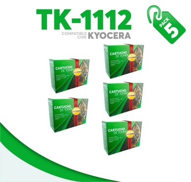 5 Pza Tóner TK-1112 Compatible con Kyocera