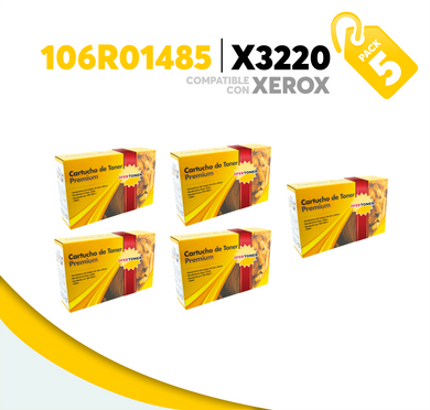 5 Pza Tóner X3220 Compatible con Xerox 106R01485