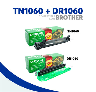 Pack Tóner TN1060 Y Tambor DR1060 Compatible Con Brother