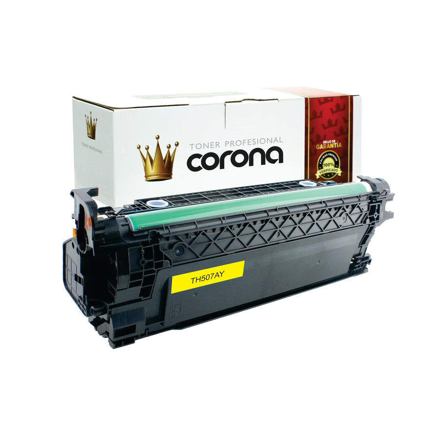 Toner Corona 507A CE402A AMARILLO Compatible con HP