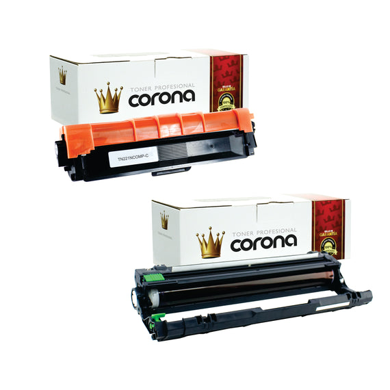 Pack Tóner TN221N Y Tambor DR221B Compatible BROTHER