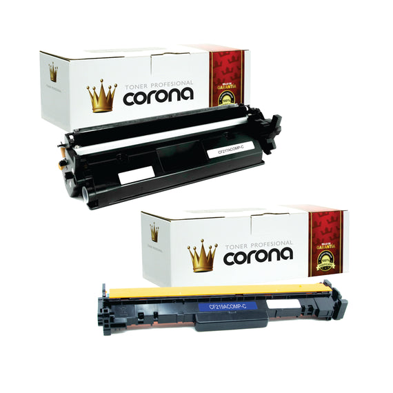 Pack Tóner CF217A C/CHIP Y DRUM CF219A Compatible Con HP