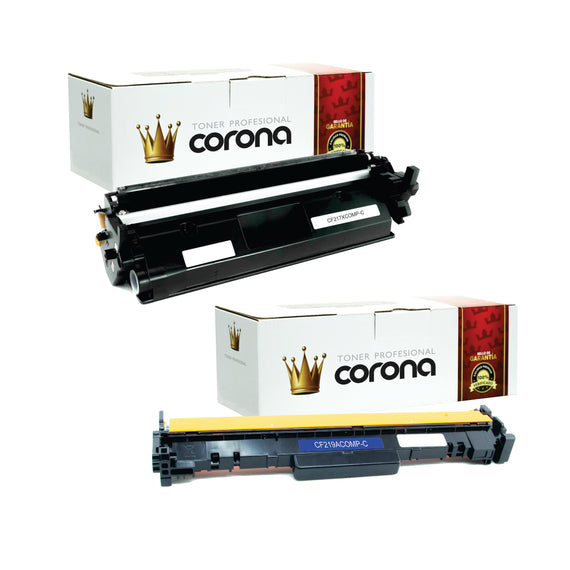 Pack Tóner CF217X C/CHIP Y Tambor CF219A Compatible HP