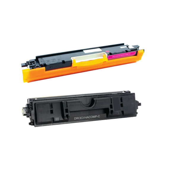 Pack Tóner CE313A Y Tambor CE314A Compatible HP