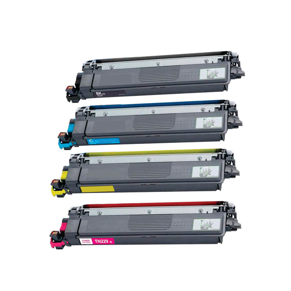 Pack Toner Color 229 TN229N / TN229C / TN229Y / TN229M Corona Compatible con BROTHER