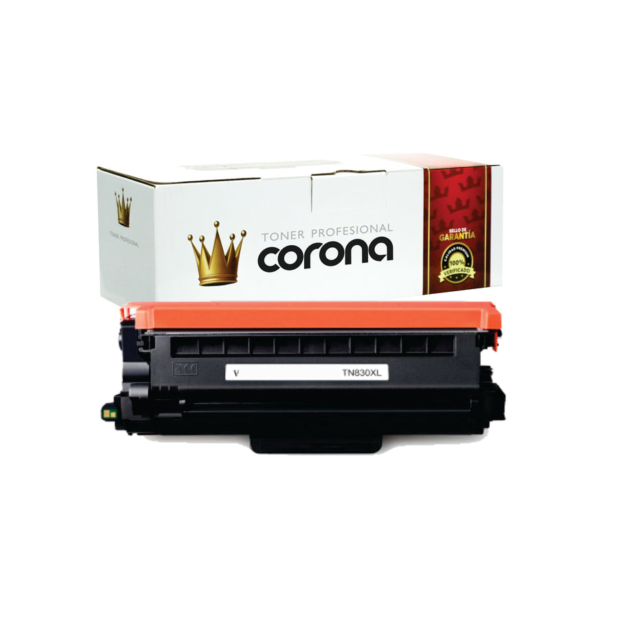 Toner Corona TN830XL NEGRO Compatible con BROTHER